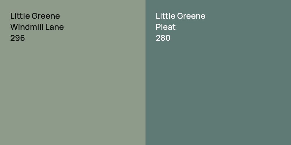 Little Greene Windmill Lane vs. Little Greene Pleat