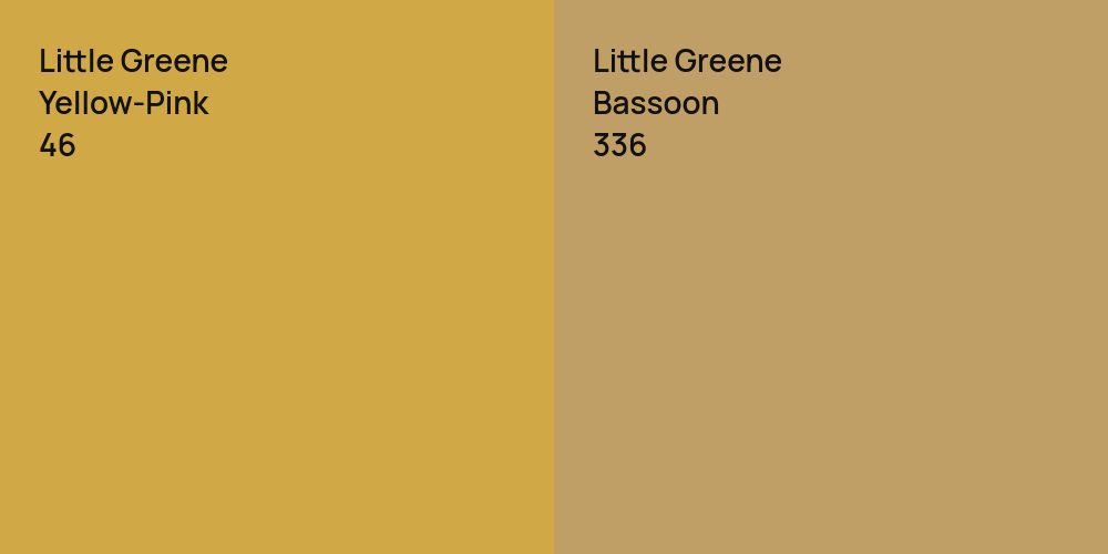 Little Greene Yellow-Pink vs. Little Greene Bassoon