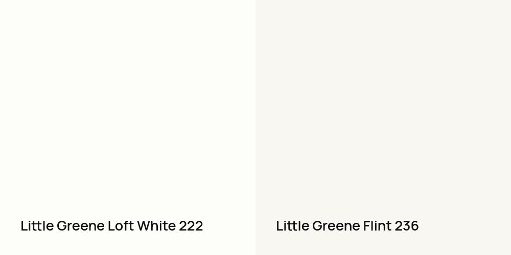 Little Greene Loft White vs. Little Greene Flint