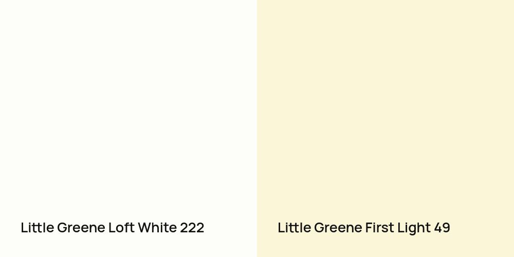 Little Greene Loft White vs. Little Greene First Light