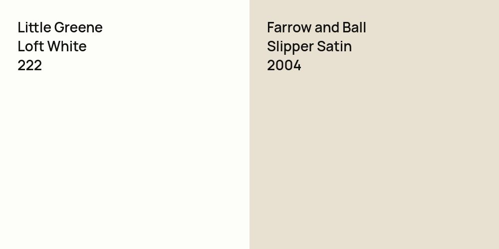 Little Greene Loft White vs. Farrow and Ball Slipper Satin