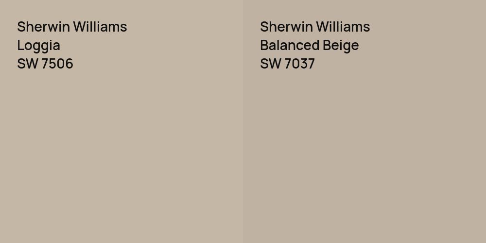 Sherwin Williams Loggia vs. Sherwin Williams Balanced Beige