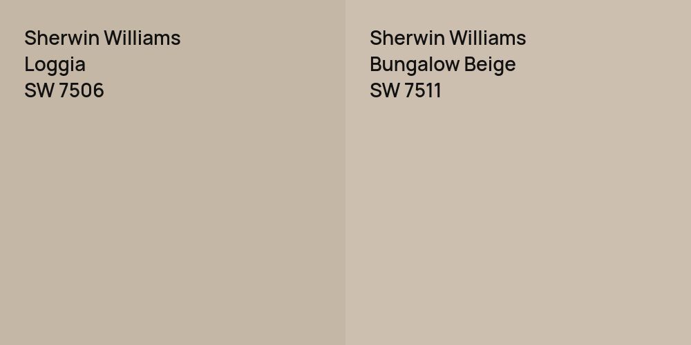 Sherwin Williams Loggia vs. Sherwin Williams Bungalow Beige