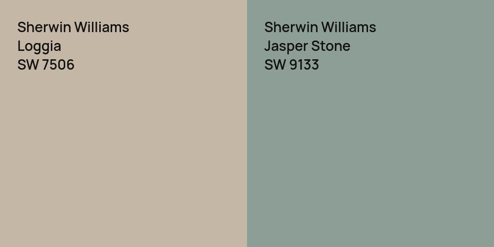 Sherwin Williams Loggia vs. Sherwin Williams Jasper Stone