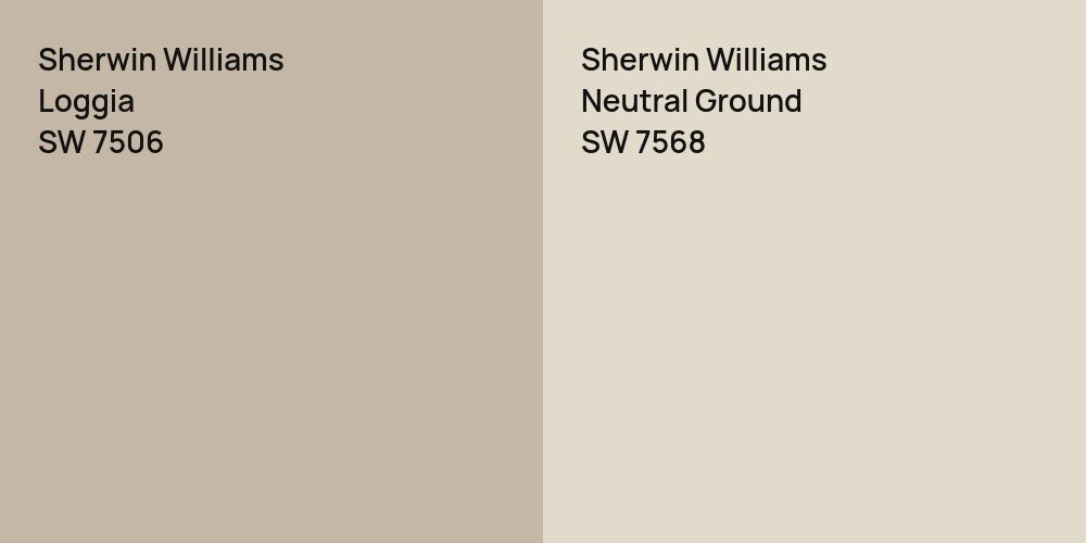 Sherwin Williams Loggia vs. Sherwin Williams Neutral Ground