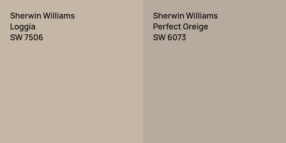 Sherwin Williams Loggia vs. Sherwin Williams Perfect Greige