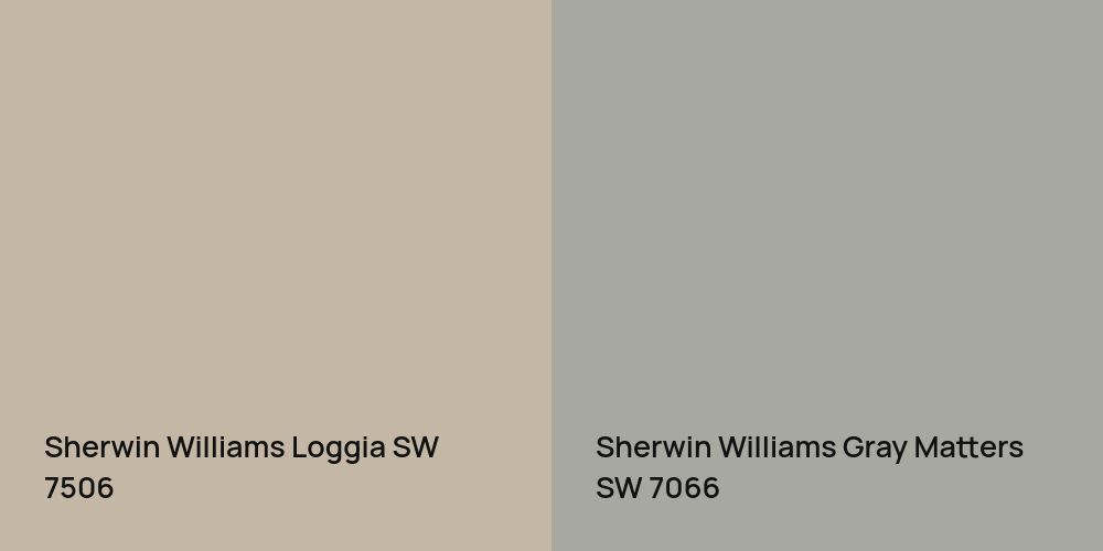 Sherwin Williams Loggia vs. Sherwin Williams Gray Matters