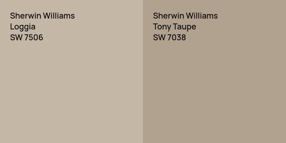 Sherwin Williams Loggia vs. Sherwin Williams Tony Taupe