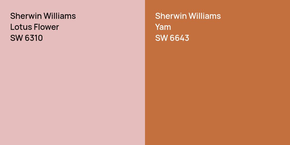 Sherwin Williams Lotus Flower vs. Sherwin Williams Yam