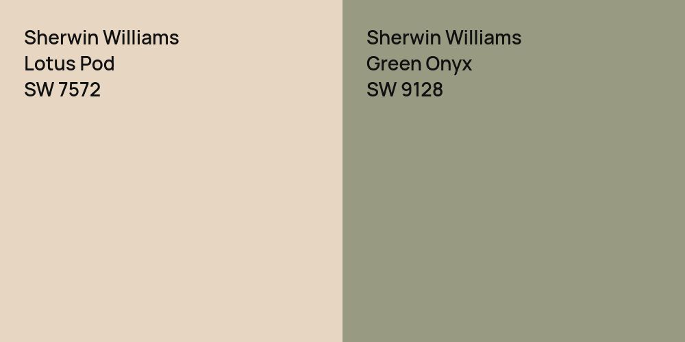 Sherwin Williams Lotus Pod vs. Sherwin Williams Green Onyx