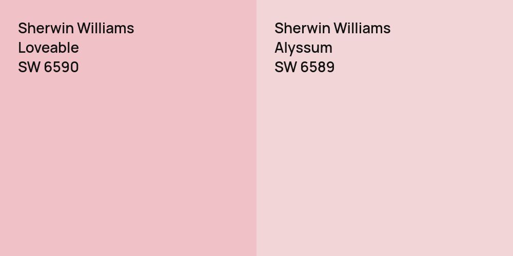 Sherwin Williams Loveable vs. Sherwin Williams Alyssum