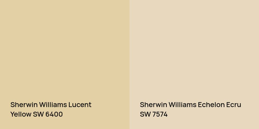 Sherwin Williams Lucent Yellow vs. Sherwin Williams Echelon Ecru