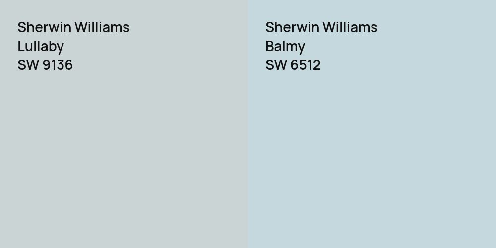 Sherwin Williams Lullaby vs. Sherwin Williams Balmy