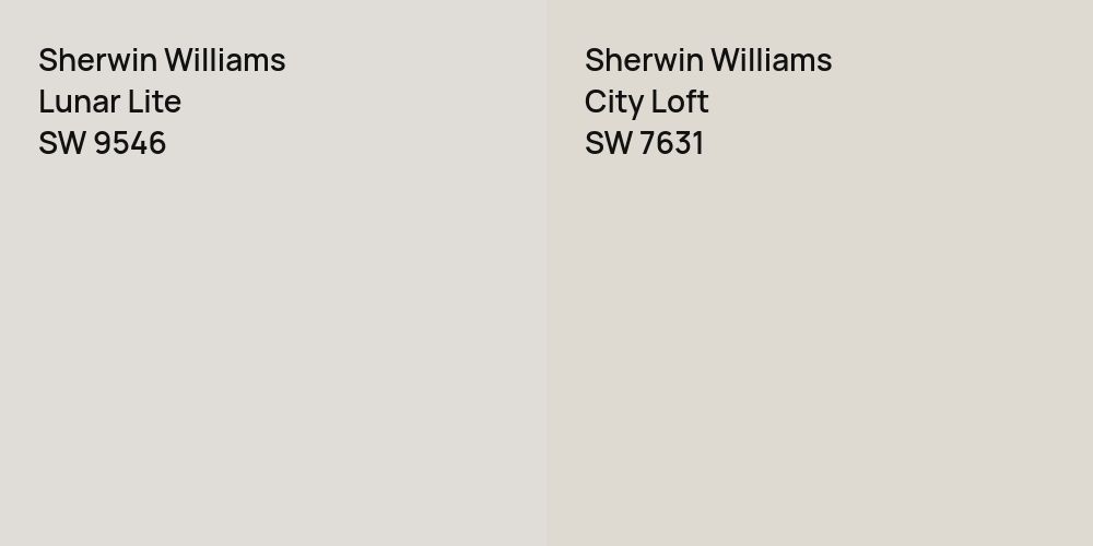 Sherwin Williams Lunar Lite vs. Sherwin Williams City Loft