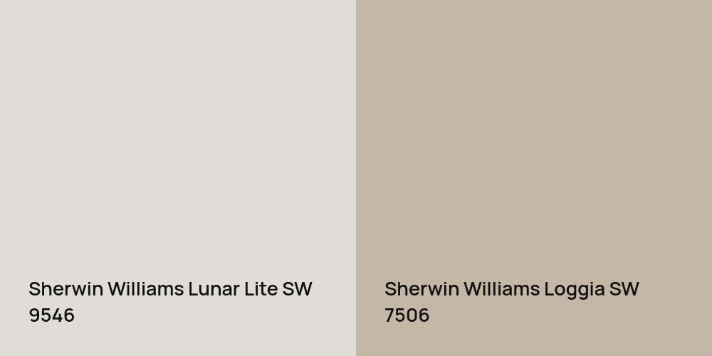 Sherwin Williams Lunar Lite vs. Sherwin Williams Loggia