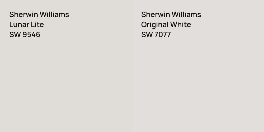 Sherwin Williams Lunar Lite vs. Sherwin Williams Original White