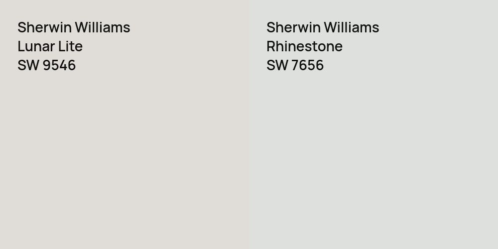 Sherwin Williams Lunar Lite vs. Sherwin Williams Rhinestone