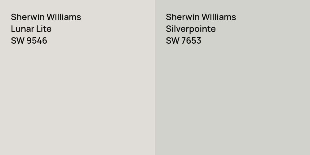 Sherwin Williams Lunar Lite vs. Sherwin Williams Silverpointe