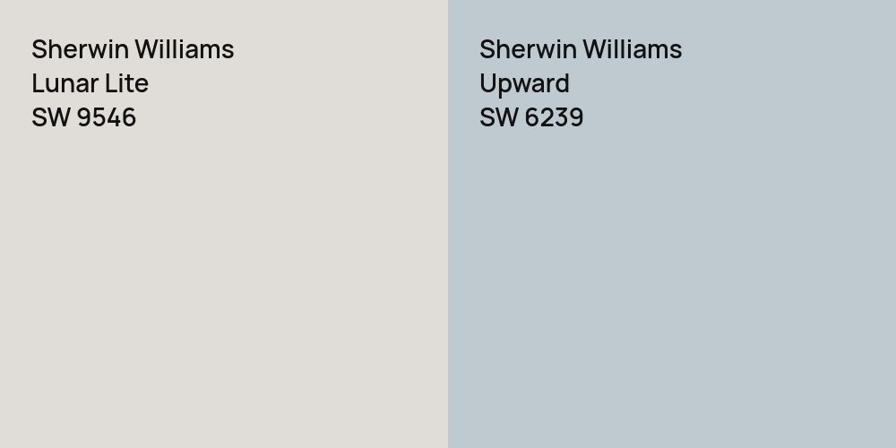 Sherwin Williams Lunar Lite vs. Sherwin Williams Upward