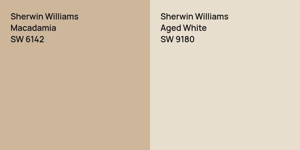 Sherwin Williams Macadamia vs. Sherwin Williams Aged White