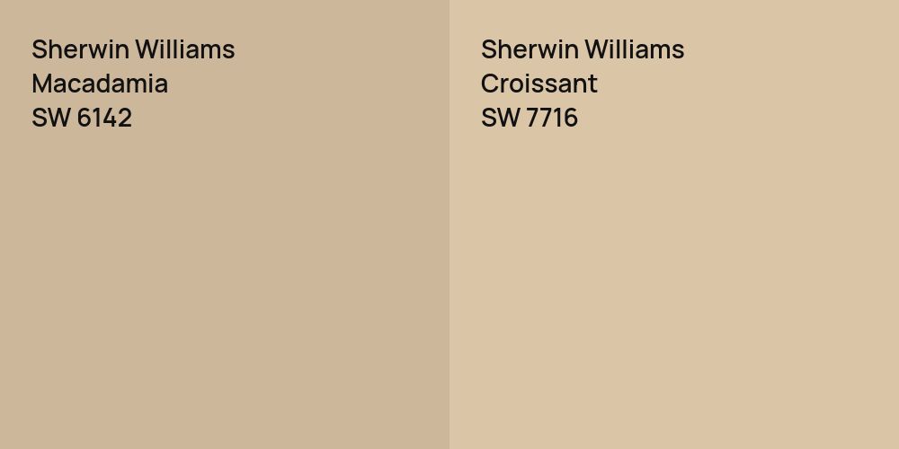 Sherwin Williams Macadamia vs. Sherwin Williams Croissant