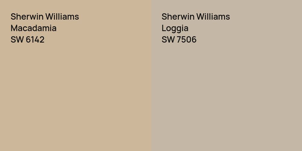 Sherwin Williams Macadamia vs. Sherwin Williams Loggia