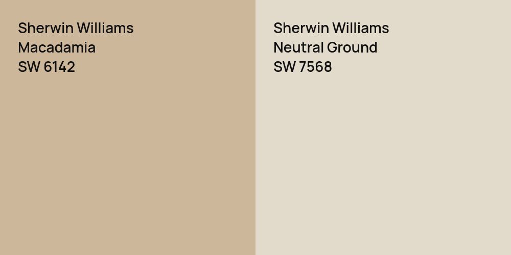 Sherwin Williams Macadamia vs. Sherwin Williams Neutral Ground