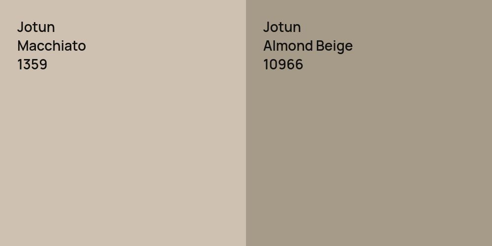 Jotun Macchiato vs. Jotun Almond Beige