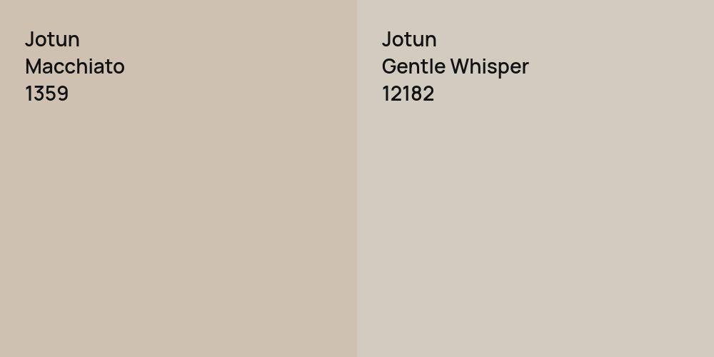 Jotun Macchiato vs. Jotun Gentle Whisper