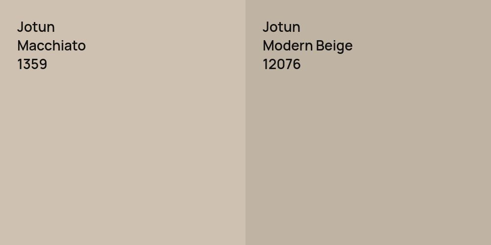 Jotun Macchiato vs. Jotun Modern Beige