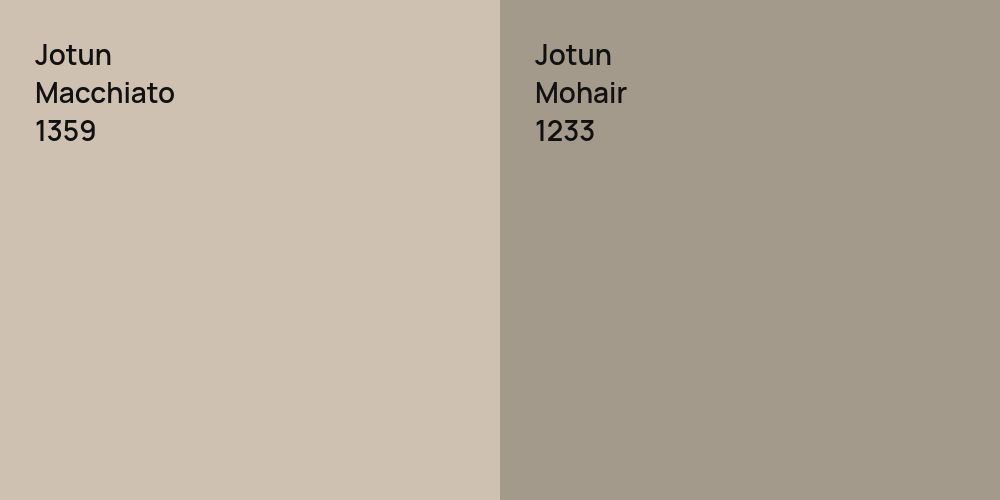 Jotun Macchiato vs. Jotun Mohair