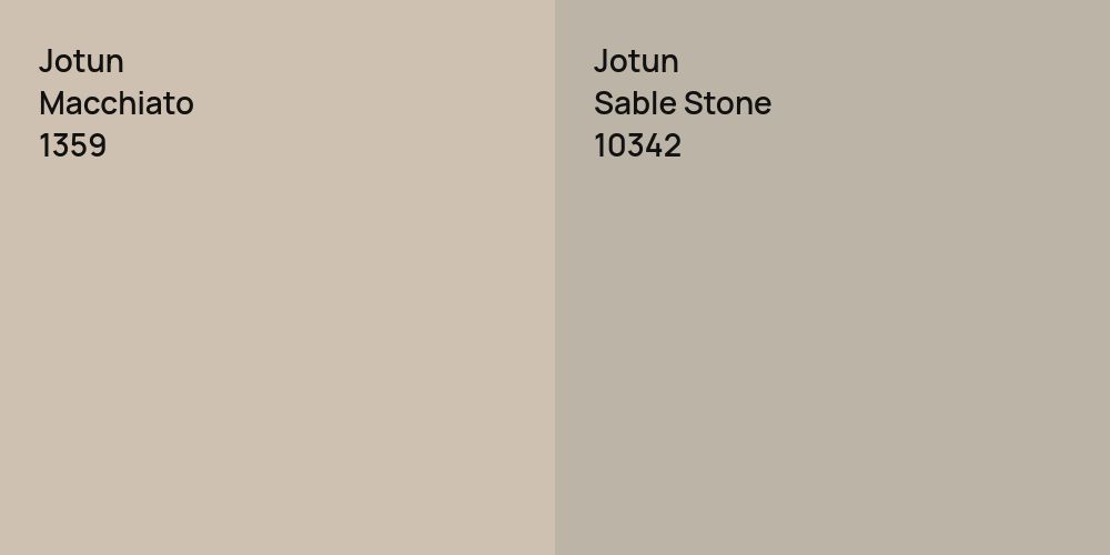 Jotun Macchiato vs. Jotun Sable Stone