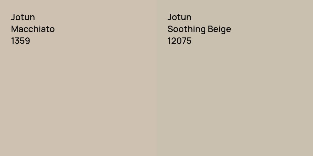 Jotun Macchiato vs. Jotun Soothing Beige