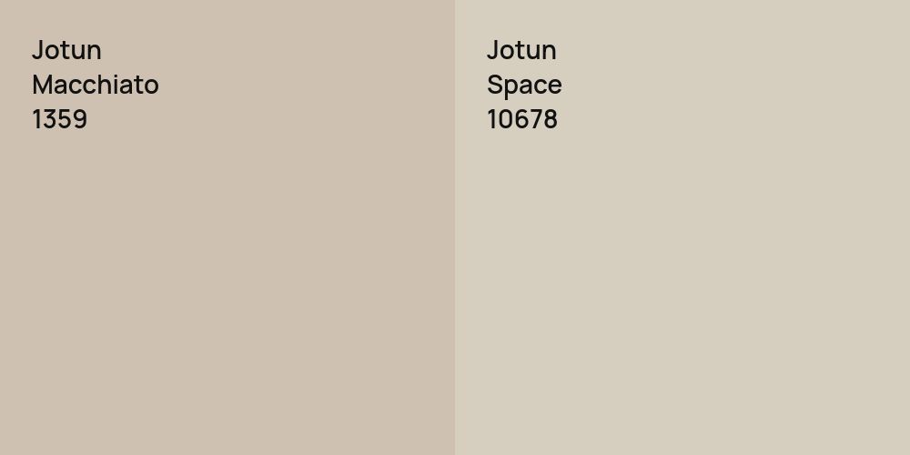 Jotun Macchiato vs. Jotun Space