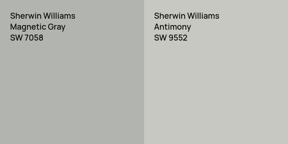 Sherwin Williams Magnetic Gray vs. Sherwin Williams Antimony