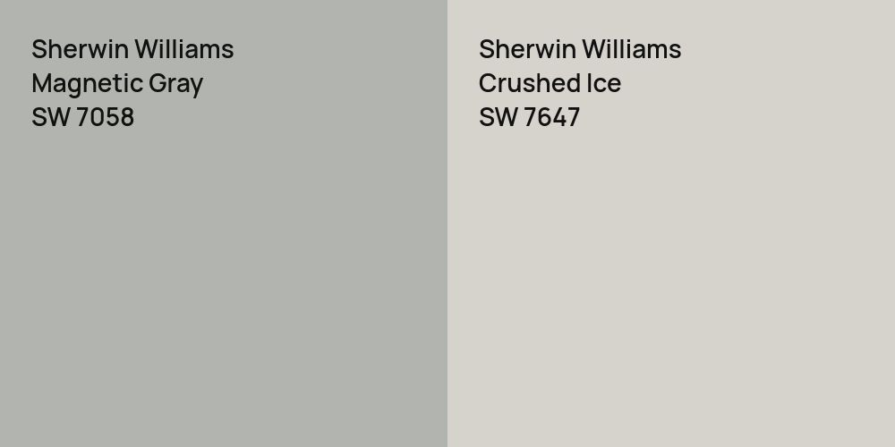 Sherwin Williams Magnetic Gray vs. Sherwin Williams Crushed Ice