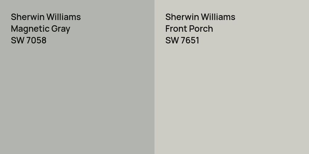 Sherwin Williams Magnetic Gray vs. Sherwin Williams Front Porch