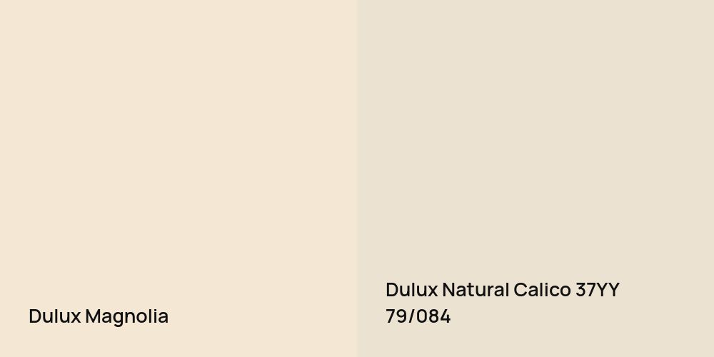 Dulux Magnolia vs. Dulux Natural Calico