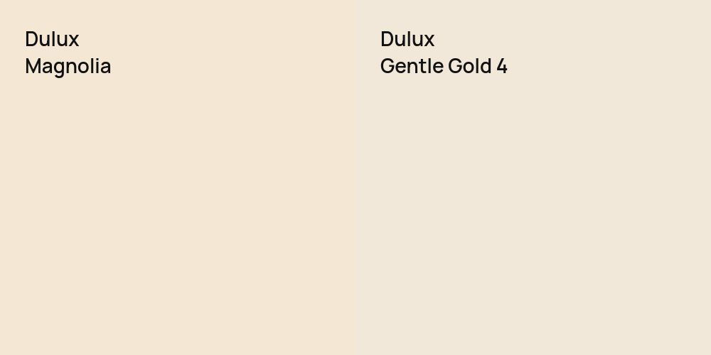 Dulux Magnolia vs. Dulux Gentle Gold 4