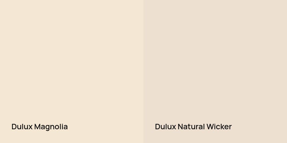 Dulux Magnolia vs. Dulux Natural Wicker