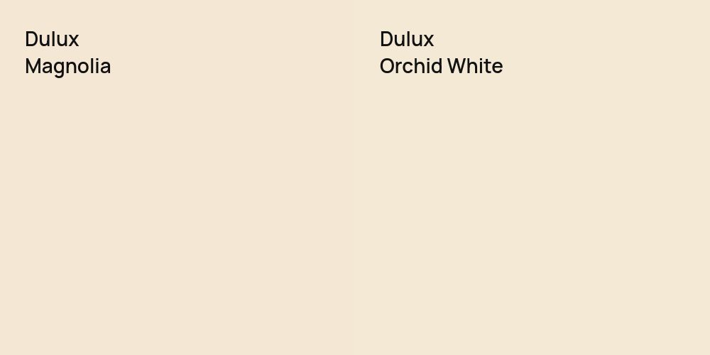 Dulux Magnolia vs. Dulux Orchid White