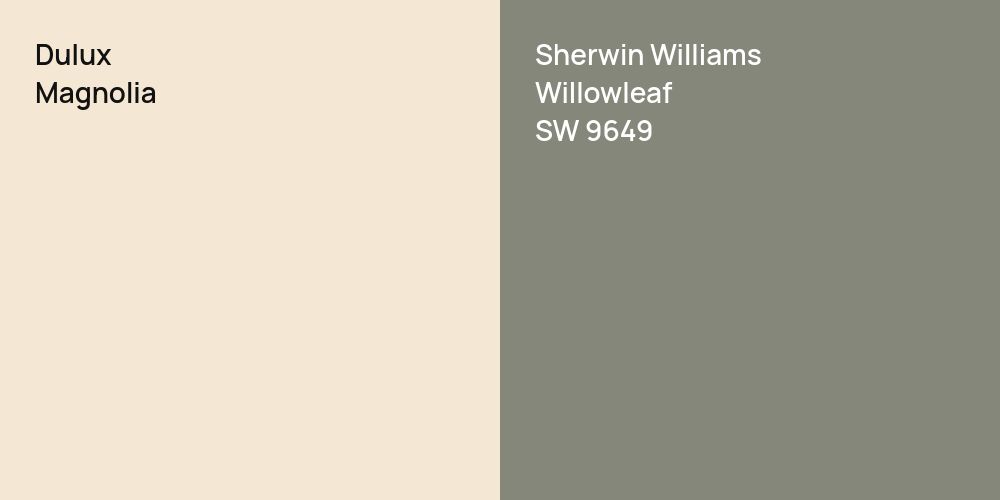 Dulux Magnolia vs. Sherwin Williams Willowleaf