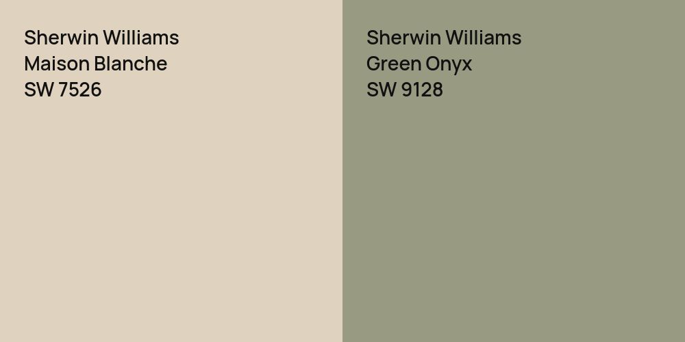 Sherwin Williams Maison Blanche vs. Sherwin Williams Green Onyx