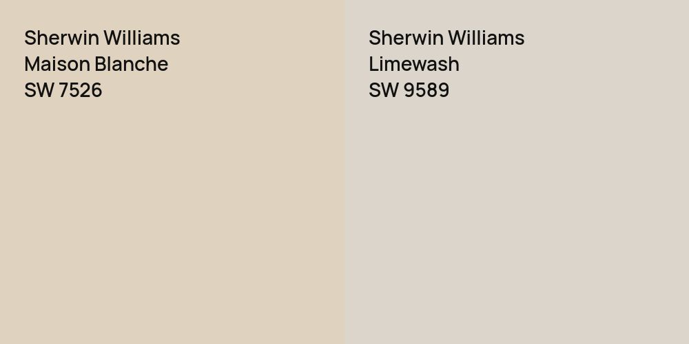 Sherwin Williams Maison Blanche vs. Sherwin Williams Limewash