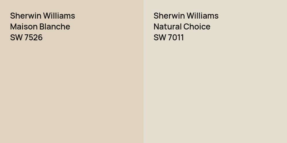 Sherwin Williams Maison Blanche vs. Sherwin Williams Natural Choice