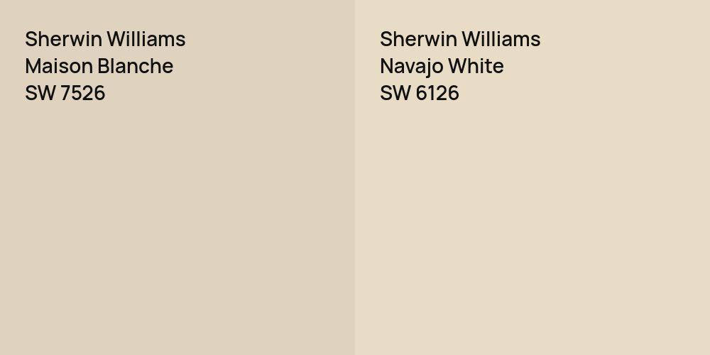 Sherwin Williams Maison Blanche vs. Sherwin Williams Navajo White