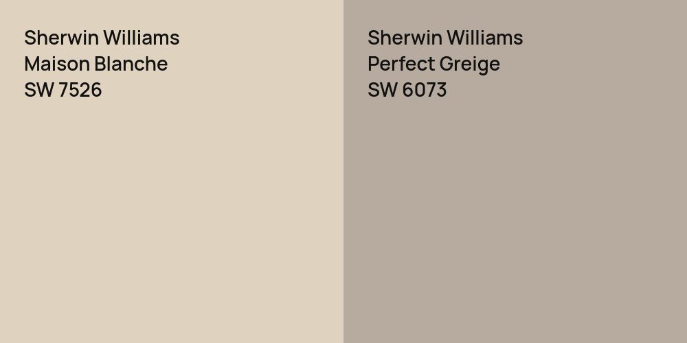 Sherwin Williams Maison Blanche vs. Sherwin Williams Perfect Greige