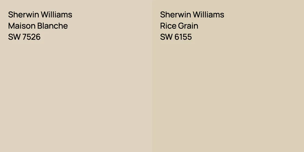 Sherwin Williams Maison Blanche vs. Sherwin Williams Rice Grain