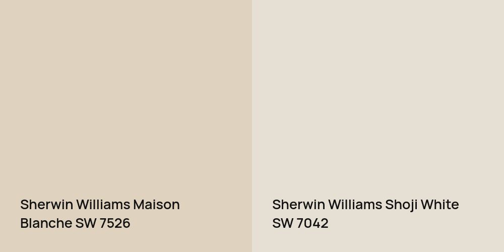 Sherwin Williams Maison Blanche vs. Sherwin Williams Shoji White