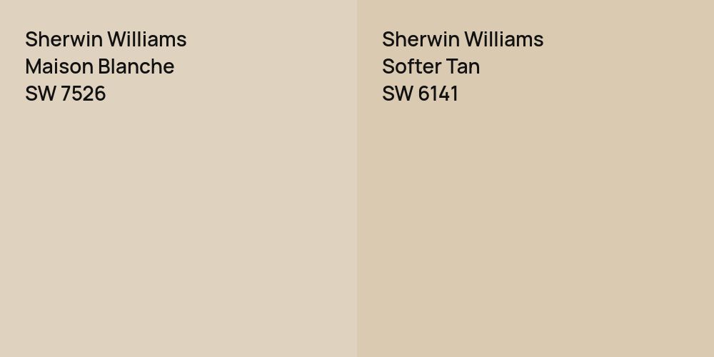 Sherwin Williams Maison Blanche vs. Sherwin Williams Softer Tan